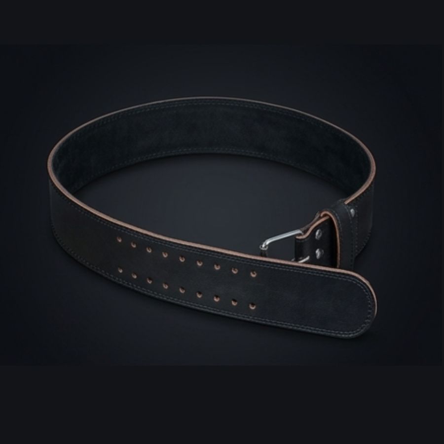 olympic weightlifting belt custom branding detail — IRATHON private label